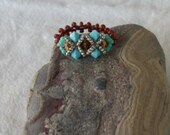 SIERRA Hand Weaved Topaz Turquoise Swarovski Crystal Ring