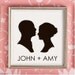 Custom Family Silhouette Art Prints - Parents, Boy, Girl Silhouettes, set of 3