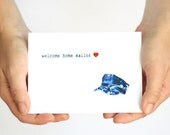 Military Welcome Home Card. Navy Deployment Card. Welcome Home Sailor. Blue, Red, White.