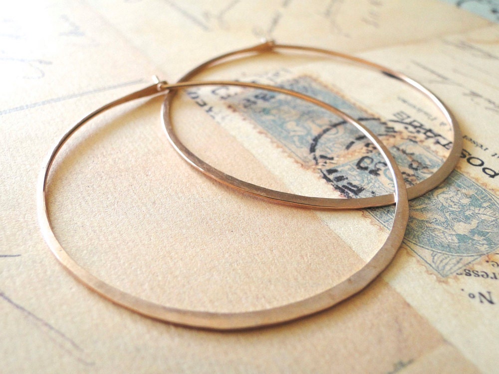 Big Rose Gold Hoops