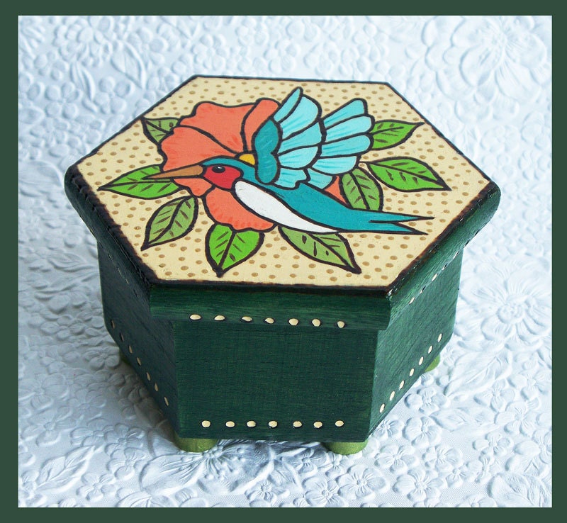 Humming Bird Trinket Box