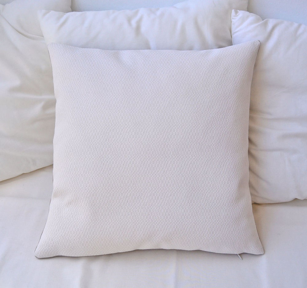 Decorative grey linen pillow cover with geometric tribal pattern