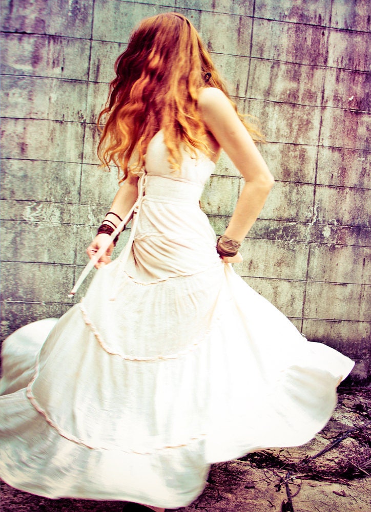 Off White Leno Long Dress, Heavenly Beautiful and so Comfortable