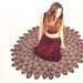 Chestnust Brown Leaf crochet skirt, ooak long skirt gorgeous details