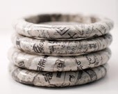 Eco-Friendly Bangle Bracelet - Recycled Japanese Newspaper