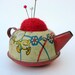 Pin Cushion - Needle Felted - In Vintage Tin Toy Teapot - Red