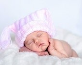 Boutique Bouquet Beanie Baby Pink Jester Sack HAT Tassel Crochet- Upick Size- Great Photo Prop