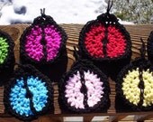 Pick any 5...LADYBUG APPLIQUES Motifs... Already have a Bouquet Beanie but want more options, Choose from 90 colors...