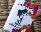 Deposit - Passport Invitation or Save the Date (Alisha Tropical Palms/Flowers)