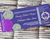 Deposit - Boarding Pass Invitation or Save the Date  (Amanda's Modern Vibrant Bloom Design)