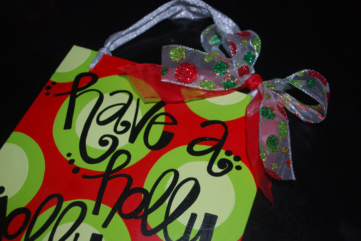 Christmas quote on canvas board (large)