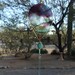 Blue and Burgundy Teardrop Suncatcher