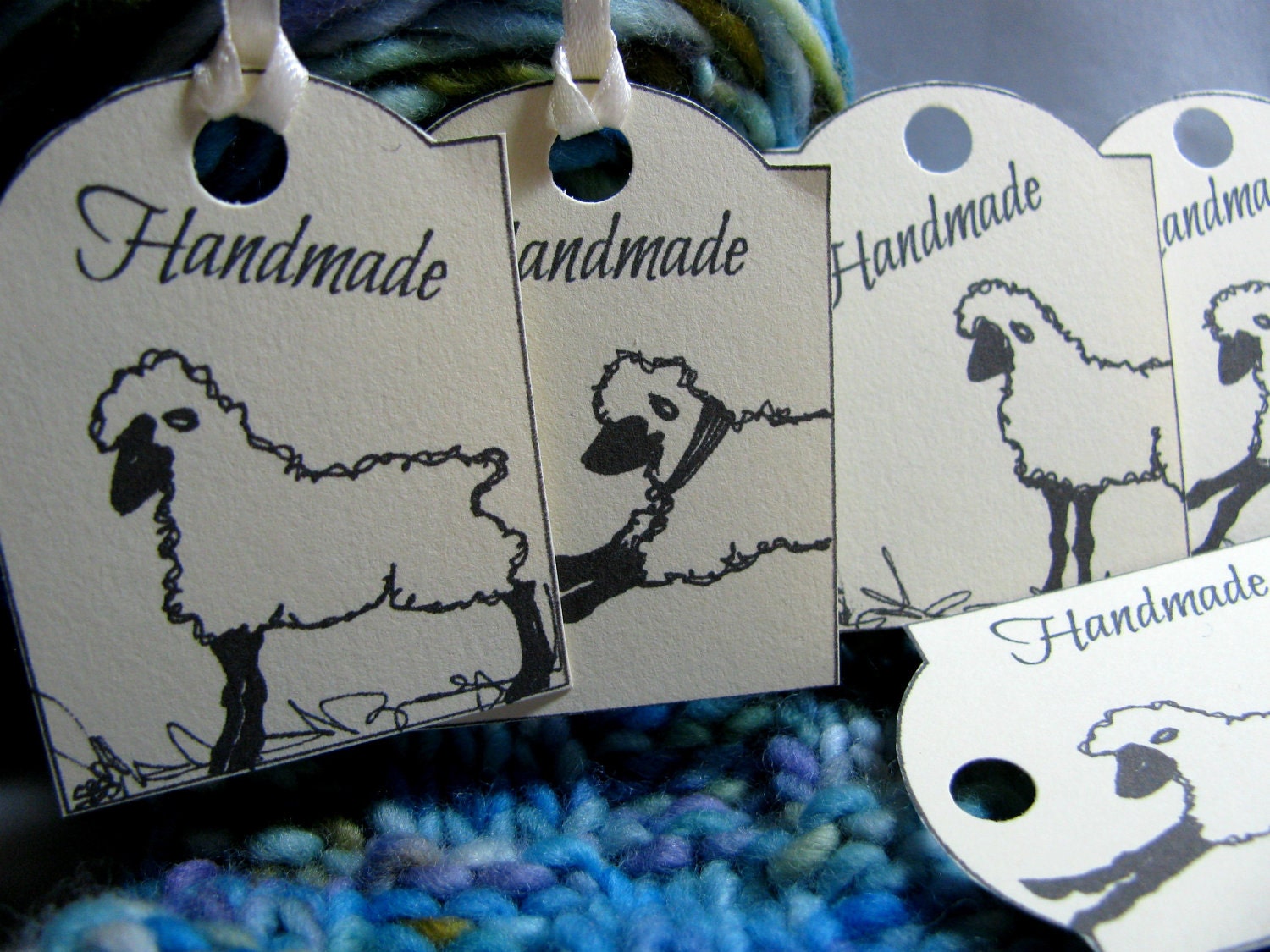 Sheep HangTags, Tags for Handmade Items, Set of 16