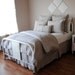 Queen Size Kick Pleat Bedskirt-Pearl Linen Bedding Collection