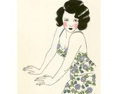 Fashion illustration  Femme Fatale - 4 X 6 print