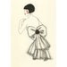 Art Deco fashion drawing - Isabella - 4 X 6 print