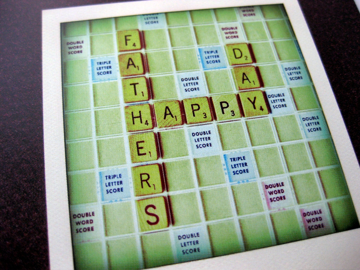 Father's Day Card // Scrabble Message Postcard