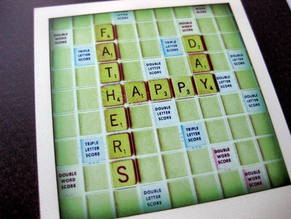 Father's Day Card // Scrabble Message Postcard