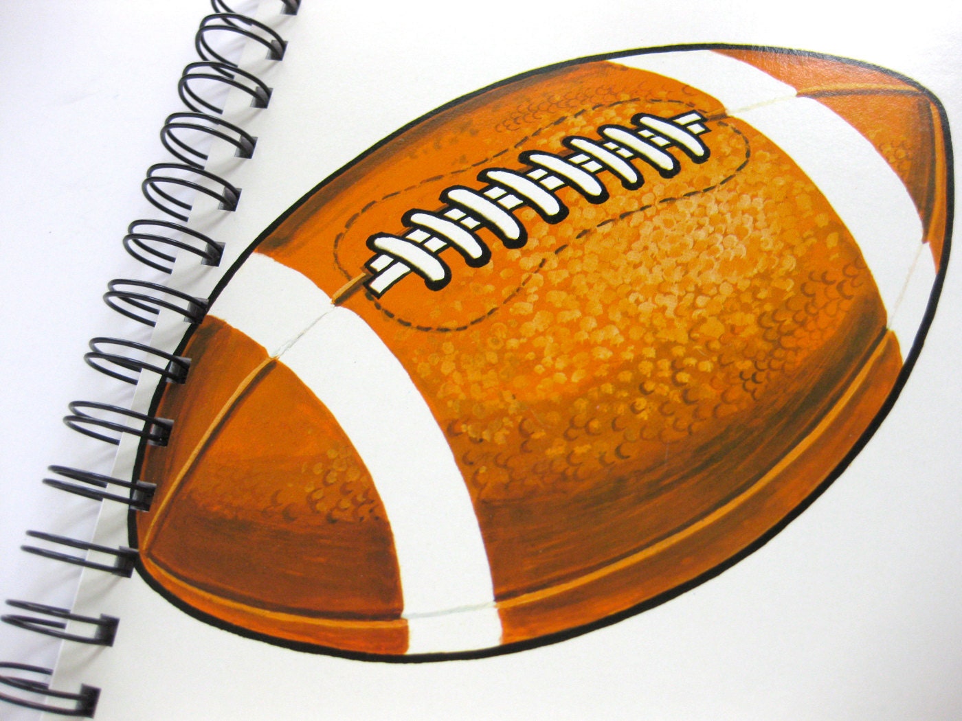 Game Day // Football Notebook // Recycled Vintage Flashcard // Superbowl
