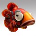Aardvark's ZELDA The Larger Spotted Shovelnose Fish Bead