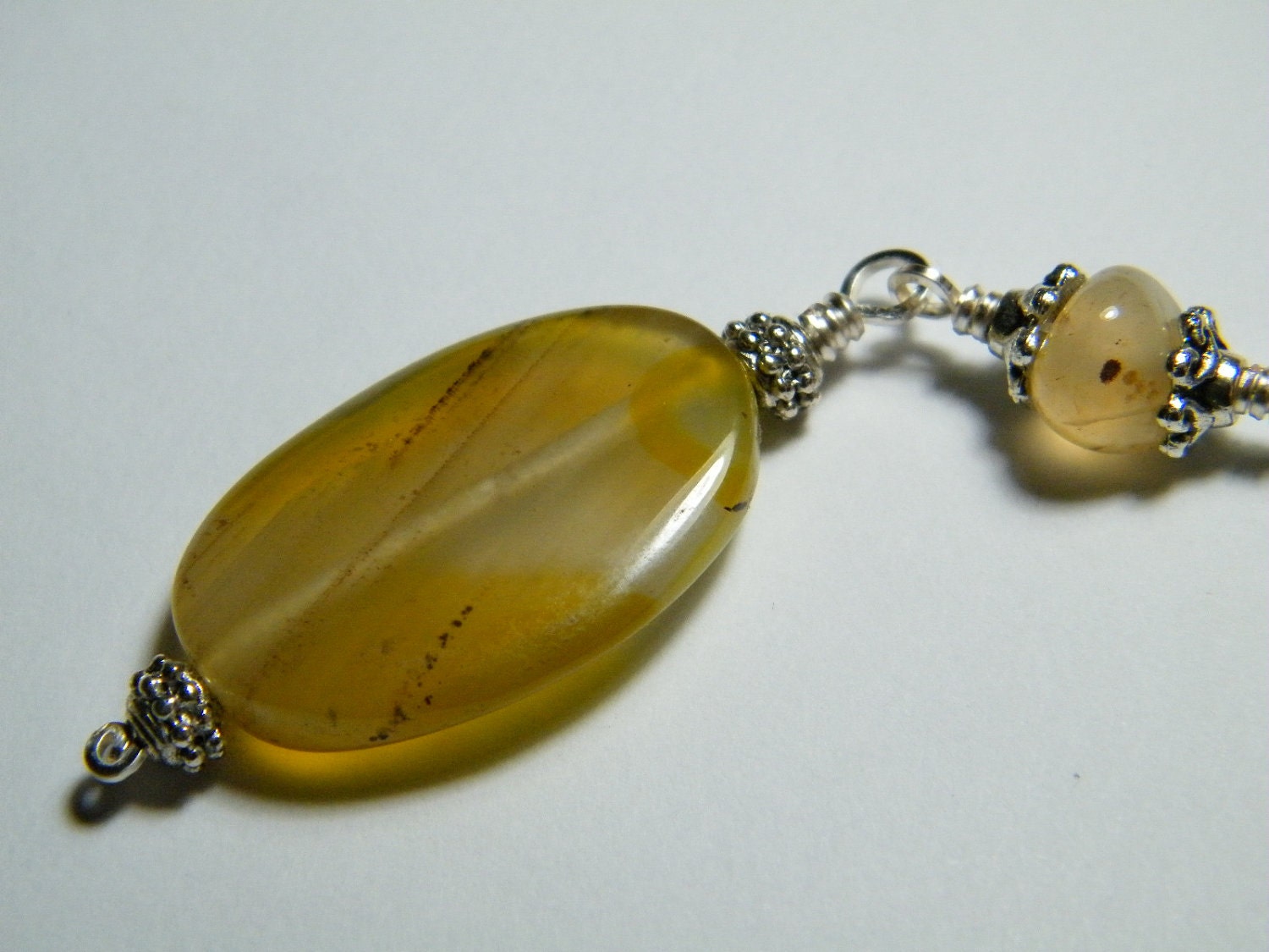 Key ring: Yellow Agate keychain