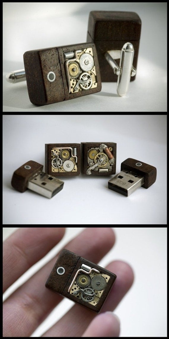 Mechanical Memory USB Cufflinks
