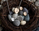 Large Bronze Pebble Charm