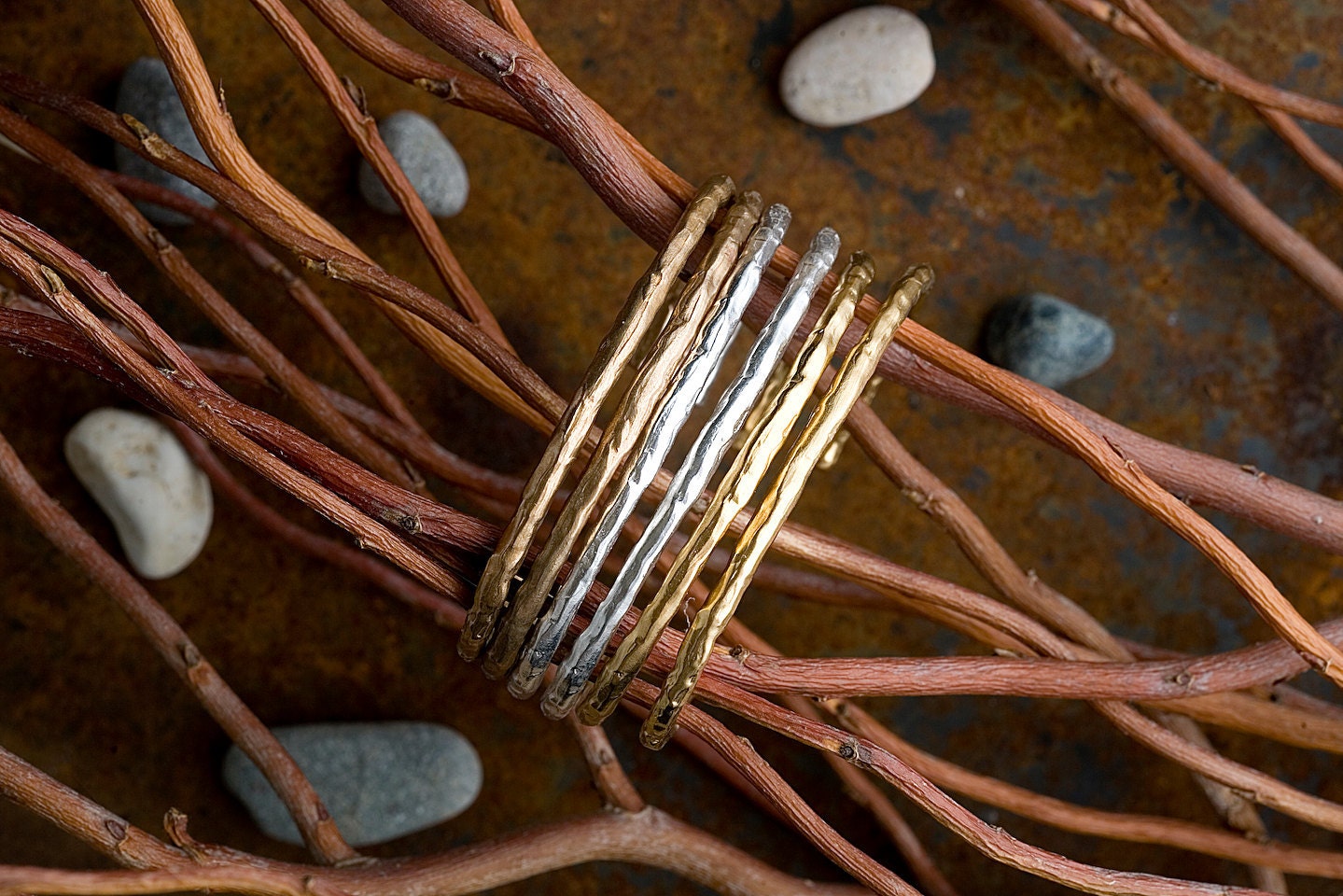 Single Gold Raw Cuff