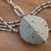 SALE Antique Foundry Glass, Sterling, Faceted Pyrite and Seed Pearl Necklace