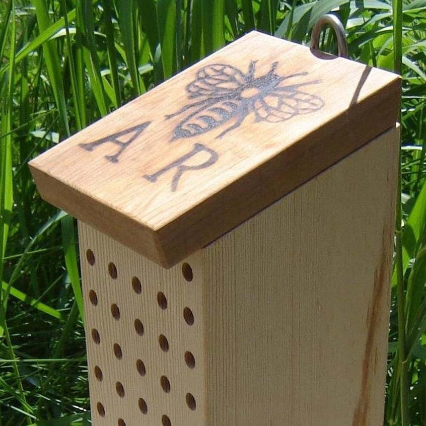 Leafcutter Bee Nest Block, Recycled Wood
