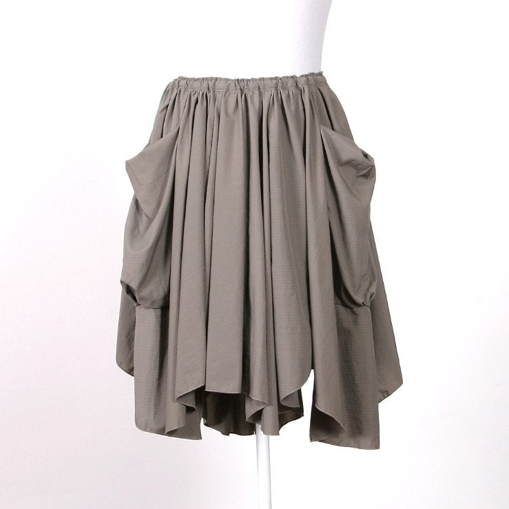 Boho Skirt - grey sage with pockets