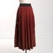 Large Pocket Multi-Tie Maxi Skirt - Gradient Red