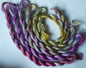 Purple, Magenta, Olive, Perle Fine, 5 pack, Unique, Yarn, Mixed Media, Textile Art, Fiber Art, Unique, Serendipity