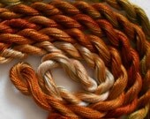 Butterscotch, Fudge, Caramel, Perle Fine, 5 pack, Yarn, Mixed Media, Textile Art, Fiber Art, Serendipity - sassalynne