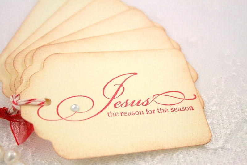 Christmas Gift Tags - Jesus is the Reason - Handmade