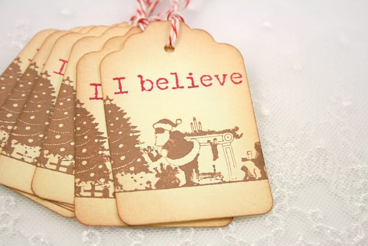 Santa Favor Tags Christmas Tags for Children