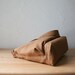 The Day Pack in Cinnamon Brown Canvas and Leather // Messenger Bag // Organic Cotton Lining