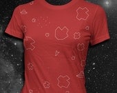 Atari Asteroids T-shirt Video game tshirt Atari Tshirt Womens shirt