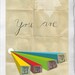 You Are Here-Graphic Print, Poster on Handmade Watercolor Paper, 8x12