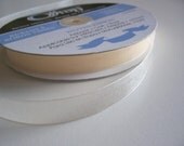 Cream Organza Ribbon 5/8 inch wide x 2 yards/ Craft Supplies/ Sewing Trim