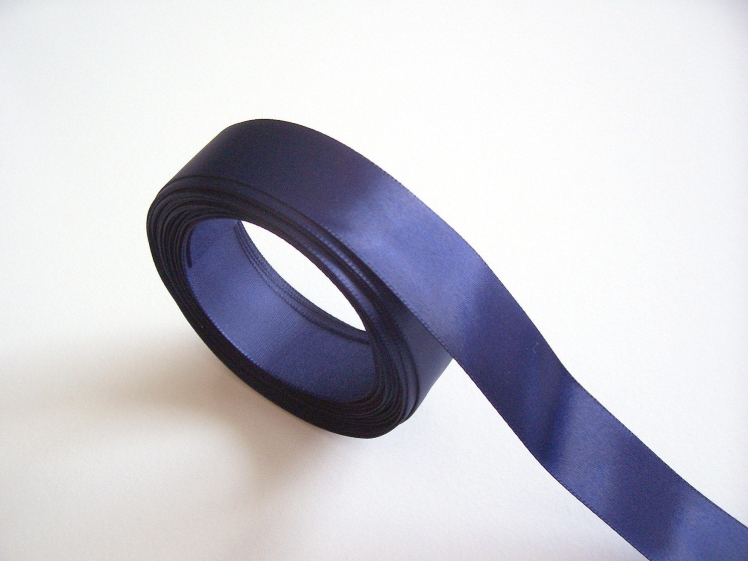 Single-sided navy blue satin ribbon 7/8 inch x by GriffithGardens