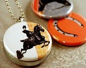 Horse Locket Necklace - Eco Friendly - Polarity Magnetic and Recycled Locket Set