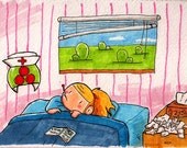 Even Zero Suit Samus Gets Sick Sometimes 5x7 print - Day 28 of the 31 Days of Zero Suit Samus