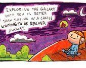 Exploring the Galaxy With You 5x7 print - Day 31 of the 31 Days of Zero Suit Samus