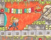 Metroid 25th Anniversary 5x7 print - Happy Birthday Samus