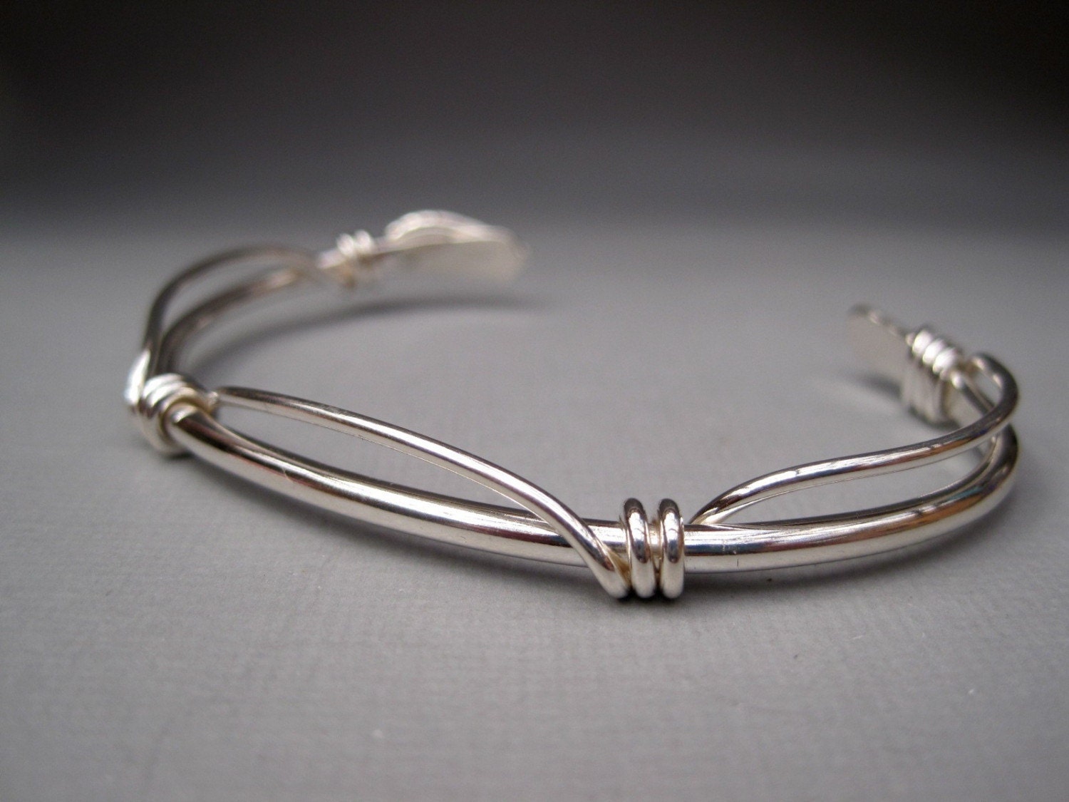 Sterling Silver Cuff with Knots