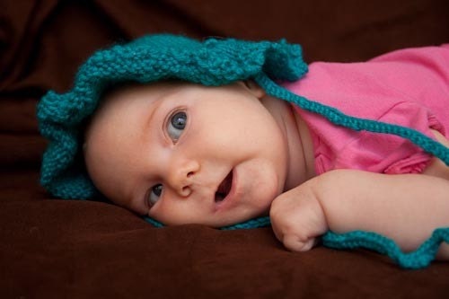 Aqua Girls Knit Sunhat 0-3 months