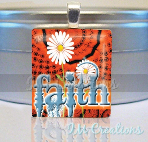 Faith Scrabble tile pendant charm by IMCreations (WRD311)