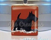 Scrabble tile pendant - ScotchTerrier Dog (AM338)
