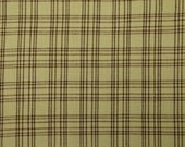 Plaid Homespun By The Yard Marlene & Lacy Troyer Plaids MT-012 Spring Green And Brown